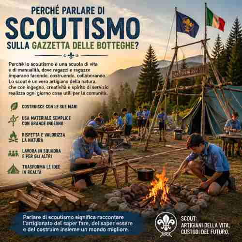 Perché parlare di scoutismo sulla Gazzetta delle Botteghe? Lo scout è, a suo modo, un vero artigiano della natura.