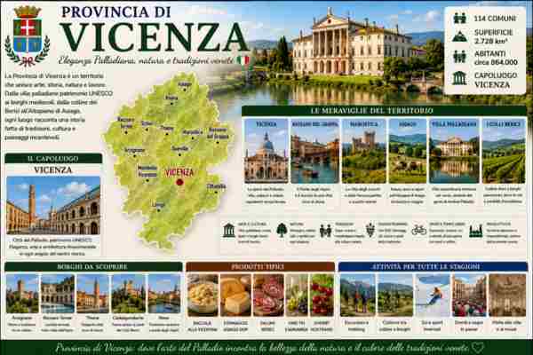 Provincia di Vicenza Provincia di Vicenza – Tra ville palladiane, montagne e tradizioni venete.