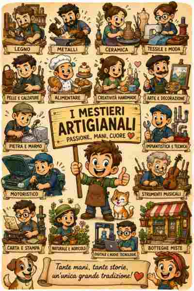 I lavori artigianali oggi sono davvero tantissimi GRANDI CATEGORIE DELL’ARTIGIANATO.